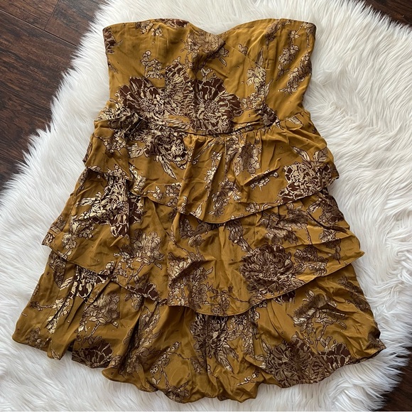 Anthropologie Dresses & Skirts - Moulinette Soeurs Golden Light Tiered Strapless Dress